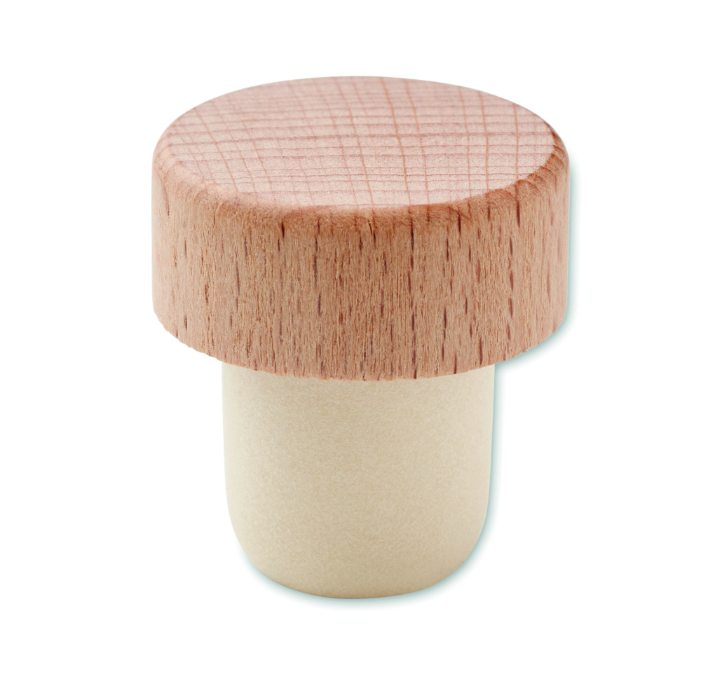 Logotrade promotional item image of: Beech wood bottle stopper
