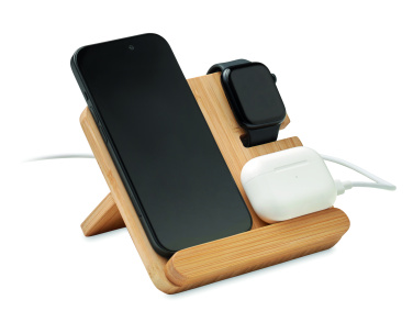 Logo trade promotional gifts image of: 3 in 1 15W wireless charger