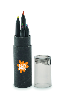 Logo trade promotional items picture of: 6 black colouring pencils