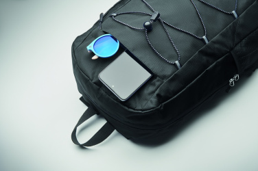 Logo trade promotional giveaway photo of: 600D RPET polyester backpack