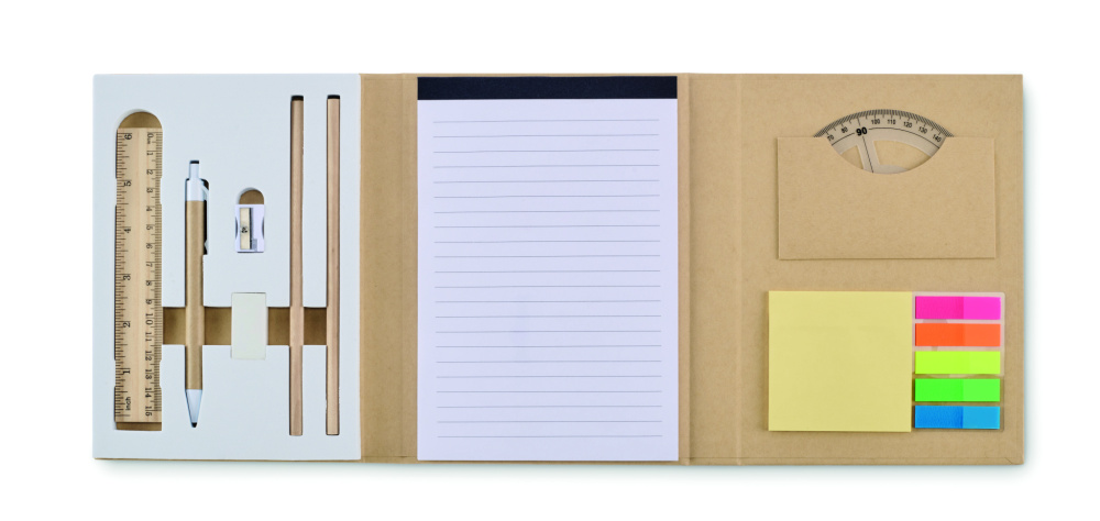 Logo trade promotional item photo of: Stationary set with notepad