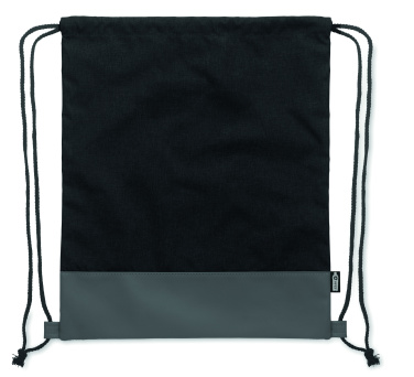 Logo trade promotional merchandise photo of: RPET PU drawstring bag 2 tone
