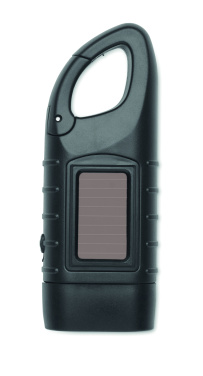 Logo trade promotional products image of: Solar torch with dynamo crank