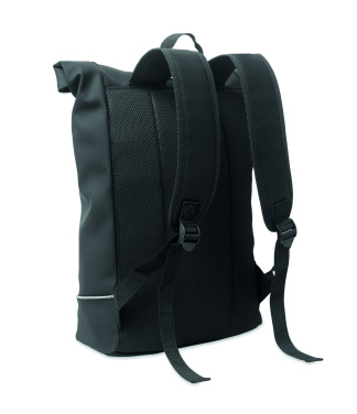 Logo trade promotional merchandise image of: Laptop 15" roll top PU backpack