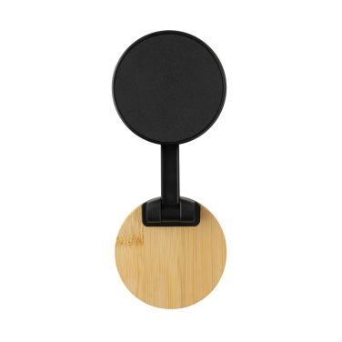 Logo trade promotional merchandise image of: Magmount RCS recycled plastic and bamboo phone stand