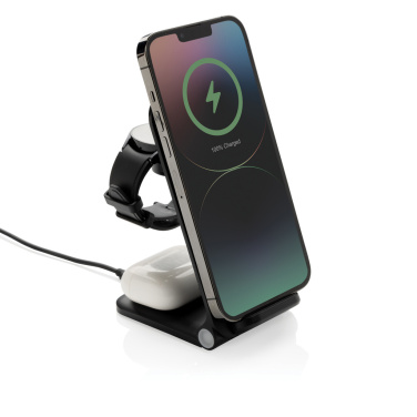 Logotrade corporate gift image of: Powerpal 3 in 1 RCS recycled plastic 15W charger