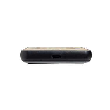 Logotrade promotional gift picture of: Zen RCS rplastic 5000 mah 5W magnetic bamboo powerbank