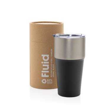 Logotrade corporate gift image of: Fluid RCS certified recycled steel tumbler 500ml