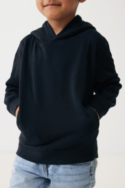 Logo trade promotional merchandise photo of: Iqoniq Yengo kids recycled cotton hoodie with sidepockets