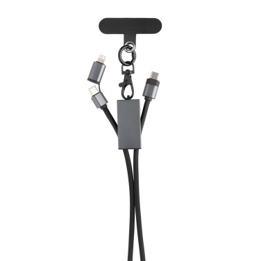 Logotrade promotional product image of: Terra RCS recycled PET phone cord with dual charge cable