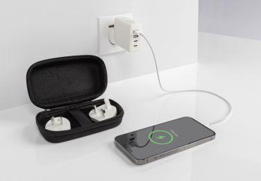 Logotrade advertising product image of: TravelCharge Pro RCS rplastic travel charger with USB C