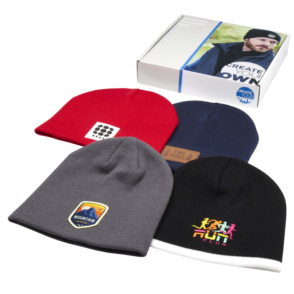 Logotrade promotional product picture of: Beanie sample box