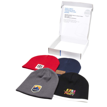 Logo trade promotional merchandise image of: Beanie sample box
