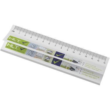 Logotrade promotional giveaway picture of: Sticky-Mate® recycled sticky notes with printed 15 cm ruler