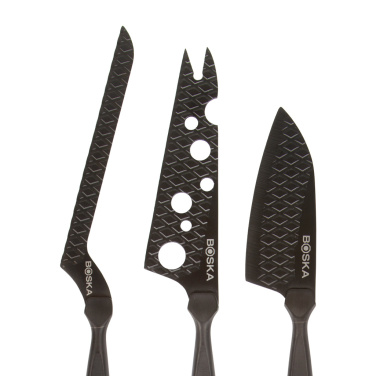 Logo trade business gift photo of: BOSKA Cheese Knife Set Monaco+ Black