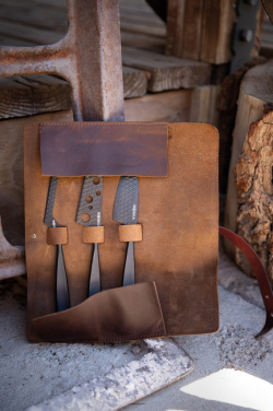 Logo trade promotional products image of: BOSKA Cheese Knife Set Monaco+ Black