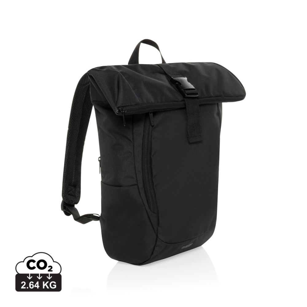 Logo trade promotional giveaways image of: Swiss Peak Aware™ RPET Leonard 15.6 inch laptop backpack