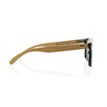 Logo trade promotional gifts picture of: Prism RCS recycled plastic sunglasses with bamboo frame