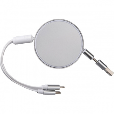 Logo trade promotional merchandise photo of: Charging cable made from recycled aluminum Ostend