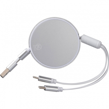 Logo trade promotional merchandise image of: Charging cable made from recycled aluminum Ostend