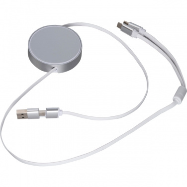 Logo trade business gifts image of: Charging cable made from recycled aluminum Ostend