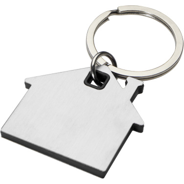 Logo trade promotional giveaways picture of: Nook house-shaped keychain