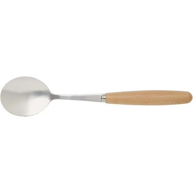 Logotrade promotional merchandise picture of: Root 5-piece stainless steel and beech wood cutlery set