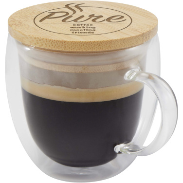 Logo trade corporate gifts picture of: Lenora 250 ml glass cup with bamboo lid