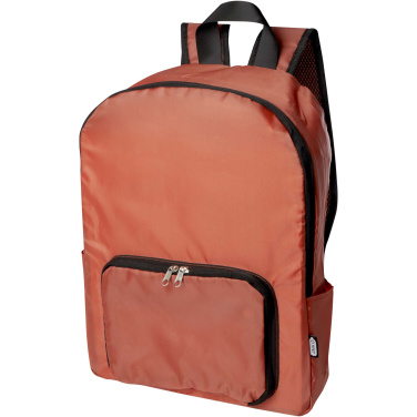 Logo trade promotional giveaways picture of: EcoFold RPET foldable backpack 15L