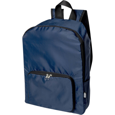 Logo trade promotional gifts image of: EcoFold RPET foldable backpack 15L