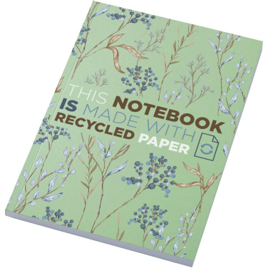Logo trade corporate gifts image of: Novella Austen A5 recycled soft cover notebook - 100 sheets