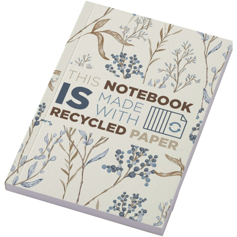 Logo trade advertising products image of: Novella Austen A6 recycled soft cover notebook - 100 sheets
