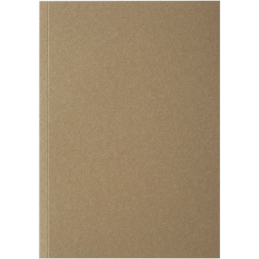 Logo trade promotional products image of: Novella Austen A5 recycled soft cover kraft notebook - 50 sheets 