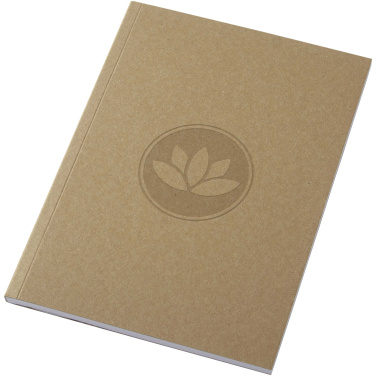 Logo trade corporate gifts image of: Novella Austen A5 recycled soft cover kraft notebook - 50 sheets 