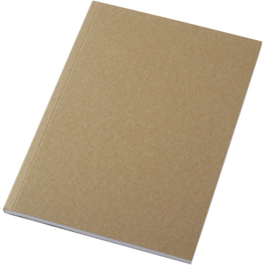 Logo trade promotional item photo of: Novella Austen A5 recycled soft cover kraft notebook - 50 sheets 