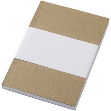 Logo trade corporate gifts image of: Novella Austen A6 recycled soft cover kraft notebook - 100 sheets