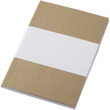Logo trade promotional giveaway photo of: Novella Austen A6 recycled soft cover kraft notebook - 50 sheets
