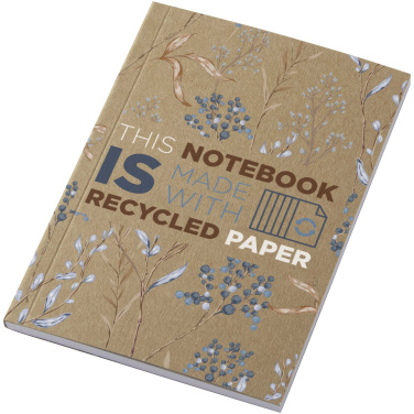 Logotrade corporate gift image of: Novella Austen A6 recycled soft cover kraft notebook - 50 sheets
