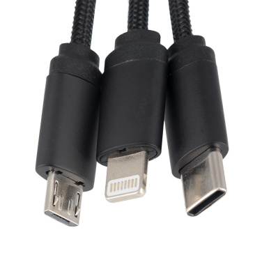 Logotrade advertising products photo of: Cable 3in1 with illuminated logo - LH-ZM04