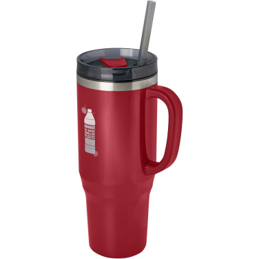 Logo trade advertising products image of: Melbourne 1200 ml RCS certified insulated tumbler with straw