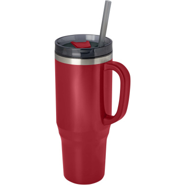 Logo trade promotional gift photo of: Melbourne 1200 ml RCS certified insulated tumbler with straw