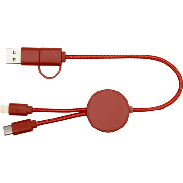 Logotrade promotional giveaway picture of: Citala 5-in-1 recycled plastic 30 cm data sync and 27W fast charge cable