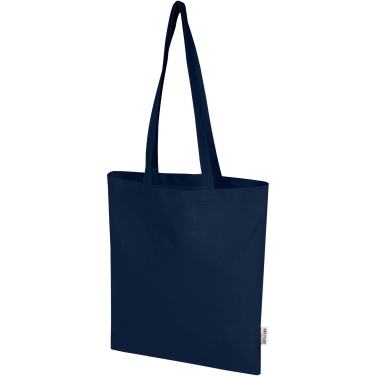 Logo trade promotional giveaway photo of: Madras Blend 140 g/m² GRS recycled cotton tote bag 7L