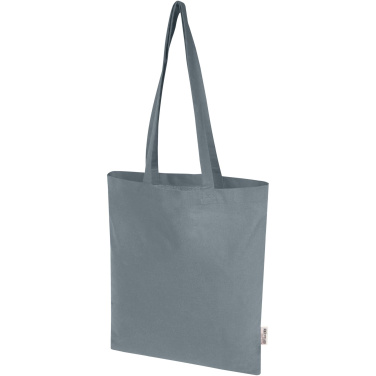 Logo trade promotional products image of: Madras Blend 140 g/m² GRS recycled cotton tote bag 7L
