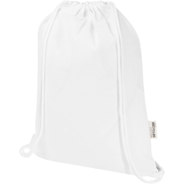 Logo trade promotional gift photo of: Oregon Blend 140 g/m² GRS recycled drawstring bag 5L