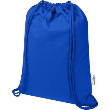 Logotrade promotional giveaway image of: Oregon Blend 140 g/m² GRS recycled drawstring bag 5L