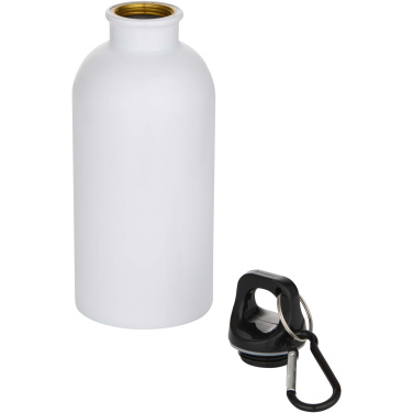 Logo trade promotional giveaway photo of: Oregon 400 ml sublimation RCS recycled single wall stainless steel water bottle with carabiner