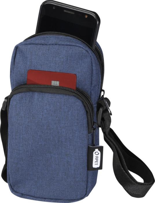 Logo trade promotional gift photo of: Ross GRS recycled phone pouch