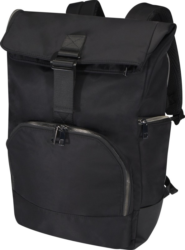 Logo trade promotional giveaways picture of: Rhine 15” GRS recycled rolltop backpack 18L