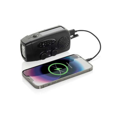 Logo trade business gifts image of: RescueWave RCS recycled plastic emergency radio